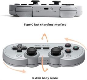 img 2 attached to 🎮 8Bitdo SN30 Pro Wireless Bluetooth Controller with Joysticks Rumble Vibration USB-C Cable Gamepad - Enhanced Compatibility for Switch, Windows, Mac OS, Android, Steam (Gray Edition)