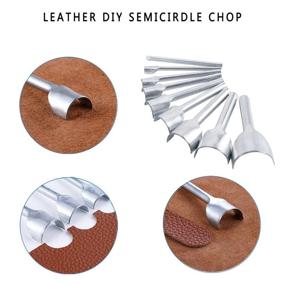 img 2 attached to 🔧 Hanperal 9-Piece Leather Half-Round Cutter Punch Tools Set for DIY Craft Handwork