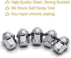 img 1 attached to 🔩 GAsupply M12x1.5 Chrome Lug Nuts - Stock Height & Hex Compatible with Multiple Ford & Lincoln Models - Pack of 20