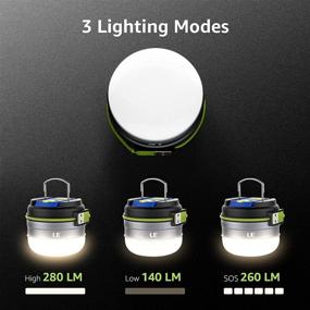 img 1 attached to 🏕️ LE LED Camping Lantern Rechargeable: Powerful 280LM, 3 Light Modes, Waterproof, Magnetic Base - Perfect Emergency Light for Outdoor Adventures, Home, and Car