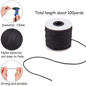 img 3 attached to 🎛️ Versatile and Durable 1.5mm Black Nylon Braided Lift Shade Cord: Ideal for Blind Shade Replacement, Window Roman Shade Repair, Chinese Knotting, Crafts - 100 Yards - PH PandaHall