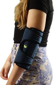 img 2 attached to 🤲 Premium Adult Elbow Immobilizer Stabilizer Support Brace/Splint - Cubital Tunnel Brace for Sleeping - Ulnar Nerve Brace, Tennis, Tendonitis Elbow Support - Small/Medium