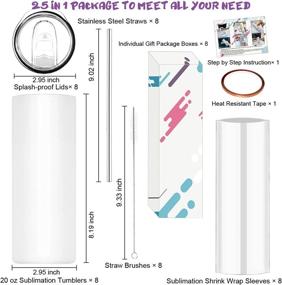 img 3 attached to 🔥 Stainless Steel Sublimation Tumblers: Individually Transferable for Stunning Custom Designs