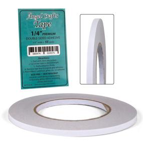 img 2 attached to Angel Crafts Acid-Free Double Sided Tape: Tear-able Dual Adhesive Tape for Scrapbook and Card Making - 1 Roll, 0.25 Inches x 55 Yards x .09mm