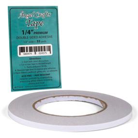 img 1 attached to Angel Crafts Acid-Free Double Sided Tape: Tear-able Dual Adhesive Tape for Scrapbook and Card Making - 1 Roll, 0.25 Inches x 55 Yards x .09mm