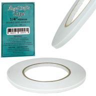 angel crafts acid-free double sided tape: tear-able dual adhesive tape for scrapbook and card making - 1 roll, 0.25 inches x 55 yards x .09mm logo