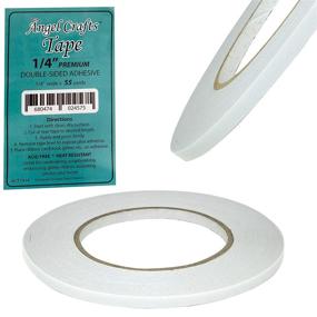 img 3 attached to Angel Crafts Acid-Free Double Sided Tape: Tear-able Dual Adhesive Tape for Scrapbook and Card Making - 1 Roll, 0.25 Inches x 55 Yards x .09mm