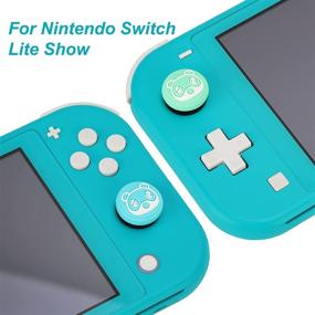 img 1 attached to 🦝 Tscope Animal Crossing Thumb Grip Caps: Cute Raccoon Silicone Covers for Nintendo Switch/Switch Lite Controllers, Joy-Con Analog Joystick - NS Accessories (Blue & Green)