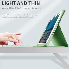 img 2 attached to KenKe iPad Mini 4 / Mini 5 Keyboard Case with Pencil Holder - Detachable Bluetooth 📱 Keyboard Cover for iPad Mini 4th / 5th Gen 7.9 Inch Models (2015 / 2019) - Green