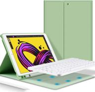 kenke ipad mini 4 / mini 5 keyboard case with pencil holder - detachable bluetooth 📱 keyboard cover for ipad mini 4th / 5th gen 7.9 inch models (2015 / 2019) - green logo