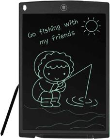 img 4 attached to 📝 12 Inch HUIXIANG LCD Writing Tablet - Erasable Electronic Drawing Board for School Students, Kids Birthday Present, and Speech Difficulties - Digital Paperless Doodle Pad with Stylus (Black)