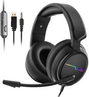 🎧 jeecoo xiberia stereo gaming headset for ps4, ps5, xbox one s - over ear headphones with noise cancelling microphone, led light, soft earmuffs - pc, laptop, mobile compatible logo