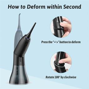 img 1 attached to Lucuma Cordless Water Flosser - 4 Modes Deformable Oral Irrigator for Travel and Home - Portable, Battery Operated, and IPX7 Waterproof