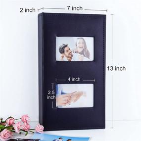 img 3 attached to Vienrose 4x6 Photo Album: Elegant Leather Frame Cover with 300 Pockets, Perfect for Wedding Family Baby Vacation Pics