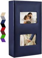 vienrose 4x6 photo album: elegant leather frame cover with 300 pockets, perfect for wedding family baby vacation pics logo