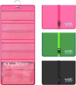 img 4 attached to 🧳 Yofi Nurture Yourself Multi-Compartment Hanging Toiletry Bag - Organize Travel Accessories, Cosmetics, and Shower Essentials with this Waterproof Bathroom Organizer