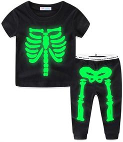 img 4 attached to 🎃 Mud Kingdom Toddler Halloween Skeleton Boys' Clothing Sets: Spooky Style for Your Little One