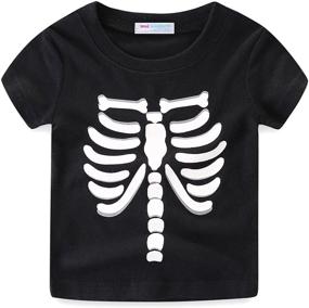 img 2 attached to 🎃 Mud Kingdom Toddler Halloween Skeleton Boys' Clothing Sets: Spooky Style for Your Little One