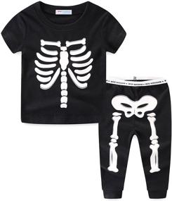 img 3 attached to 🎃 Mud Kingdom Toddler Halloween Skeleton Boys' Clothing Sets: Spooky Style for Your Little One