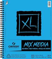 🎨 canson xl series mix media pad, 11"x14" side wire 2-pack - versatile artistic paper for all your creative projects logo