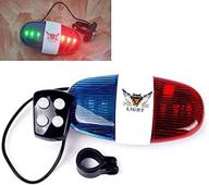 🚴 durable plastic 4-tone whistle with red and blue police light lamp: electric horn for bicycle logo