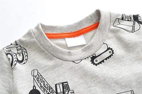 img 1 attached to 👕 Cotton Sleeve Sweatshirts Cartoon Boys' Clothing, Trendy Fashion Hoodies & Sweatshirts for Toddlers