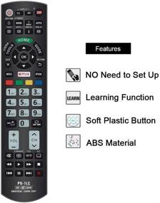 img 1 attached to 📺 Gvirtue Universal Replacement Remote Control PN-1LC: Compatible with Panasonic TV, LCD, LED, 3D, Smart 4K Ultra HD, Netflix, Viera Link Buttons