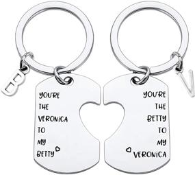 img 4 attached to 👯 BLEOUK Best Friends Forever Keychain Set - Betty and Veronica Friendship Keychain, Best Friend Jewelry for 2