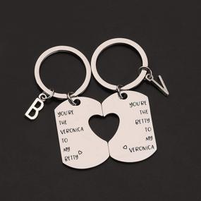 img 3 attached to 👯 BLEOUK Best Friends Forever Keychain Set - Betty and Veronica Friendship Keychain, Best Friend Jewelry for 2