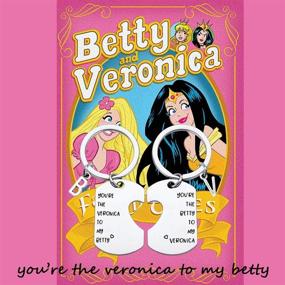 img 1 attached to 👯 BLEOUK Best Friends Forever Keychain Set - Betty and Veronica Friendship Keychain, Best Friend Jewelry for 2
