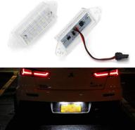 🚗 enhance your mitsubishi lancer & evolution x with ijdmtoy oem-fit full led license plate light kit! logo