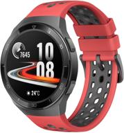 huawei watch gt 2e bluetooth смарт-часы, спортивные с gps на 14 дней сроком службы батареи, фитнес-трекер с мониторингом пульса и уровня кислорода в крови, водонепроницаемые для android и ios, 46 мм лавово-красный. логотип