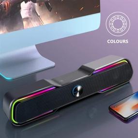 img 3 attached to ARCHEER RGB Gaming PC Speakers - Enhanced Stereo Bass USB Sound Bar for Computer, TV, PS4, Laptop, Tablet, Smartphones - Dual-Channel Desktop Speakers - USB Powered