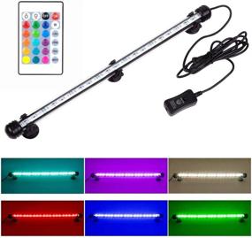 img 4 attached to 🐠 Vibrant RGB Color Changing LED Aquarium Light Strip - Waterproof, Remote Control, Submersible Fish Tank Light with Adjustable Brightness