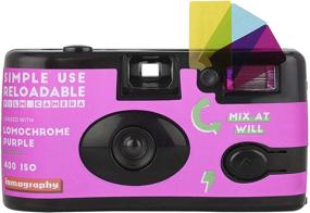 img 3 attached to 📷 Lomography Simple Use Reloadable Film Camera with LomoChrome Purple Film