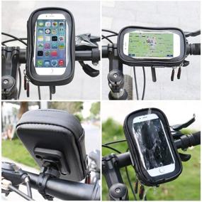 img 4 attached to 🚴 Waterproof Bike Phone Mount with 360° Rotation - Anti-Shake Bicycle Cell Phone Holder Bag in Three Sizes