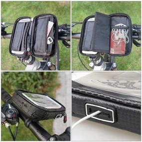 img 3 attached to 🚴 Waterproof Bike Phone Mount with 360° Rotation - Anti-Shake Bicycle Cell Phone Holder Bag in Three Sizes