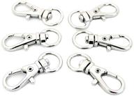 🔗 metal small swivel clasps: pack of 50 lobster claw clasp jewelry findings logo