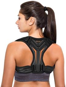 img 4 attached to AEVO Compact Posture Corrector for Men and Women: Adjustable Back Brace for Clavicle Support & Pain Relief – Invisible & Comfortable Back Straightener