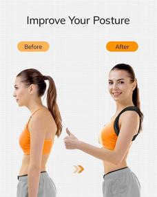 img 1 attached to AEVO Compact Posture Corrector for Men and Women: Adjustable Back Brace for Clavicle Support & Pain Relief – Invisible & Comfortable Back Straightener