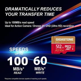 img 3 attached to 📸 [5-Yrs Free Data Recovery] Gigastone 512GB Micro SD Card - Ideal for Nintendo-Switch, GoPro, DJI, UHD Video - R/W up to 100/60 MB/s - UHS-I U3 A2 V30 C10