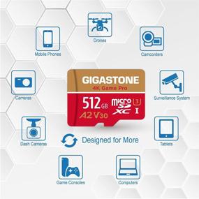 img 2 attached to 📸 [5-Yrs Free Data Recovery] Gigastone 512GB Micro SD Card - Ideal for Nintendo-Switch, GoPro, DJI, UHD Video - R/W up to 100/60 MB/s - UHS-I U3 A2 V30 C10