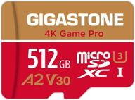 📸 [5-yrs free data recovery] gigastone 512gb micro sd card - ideal for nintendo-switch, gopro, dji, uhd video - r/w up to 100/60 mb/s - uhs-i u3 a2 v30 c10 logo