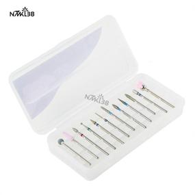 img 3 attached to 💅 Professional NMKL38 Nail Drill Bits Set - Cuticle Cleaner Dust Drill Brush, Rotary Polishing Buffing File, Burrs for Manicure Pedicure - Ideal Salon and DIY Tool Kit