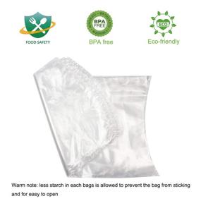 img 1 attached to 🐔 Poultry Shrink Bags: 50Pcs Clear Heat Shrink Bags for Chickens, Rabbits - BPA Free, Freezer Safe with Zip Ties, Labels & Silicone Straw