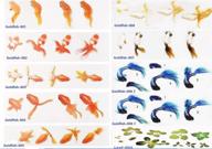 🎨 enhance your diy art with 9 sheets of 3d resin koi fish painting sticker and goldfish stickers! create stunning effects with koi pond clear film and high-quality resin filling material. logo