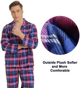 img 3 attached to 👕 Muselene Flannel Pajamas Lightweight Nightwear Men's Clothing