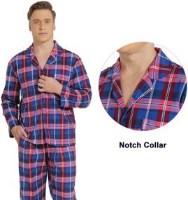 img 2 attached to 👕 Muselene Flannel Pajamas Lightweight Nightwear Men's Clothing