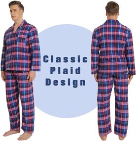 img 1 attached to 👕 Muselene Flannel Pajamas Lightweight Nightwear Men's Clothing