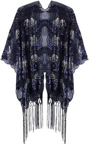 img 2 attached to 👗 VIJIV Women's Vintage 1920s Shawl Wrap with Sequin Fringe Bolero - Ideal for Gatsby Proms, Formal Events